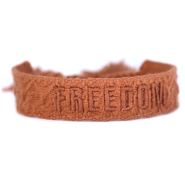 Geweven armband freedom copper