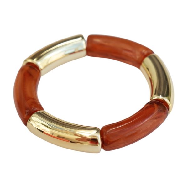 Armband penne brown gold